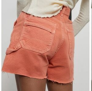 NWOT Urban Outfitters BDG Cut Off Carpenter Jean Short Orange Distressed Utility